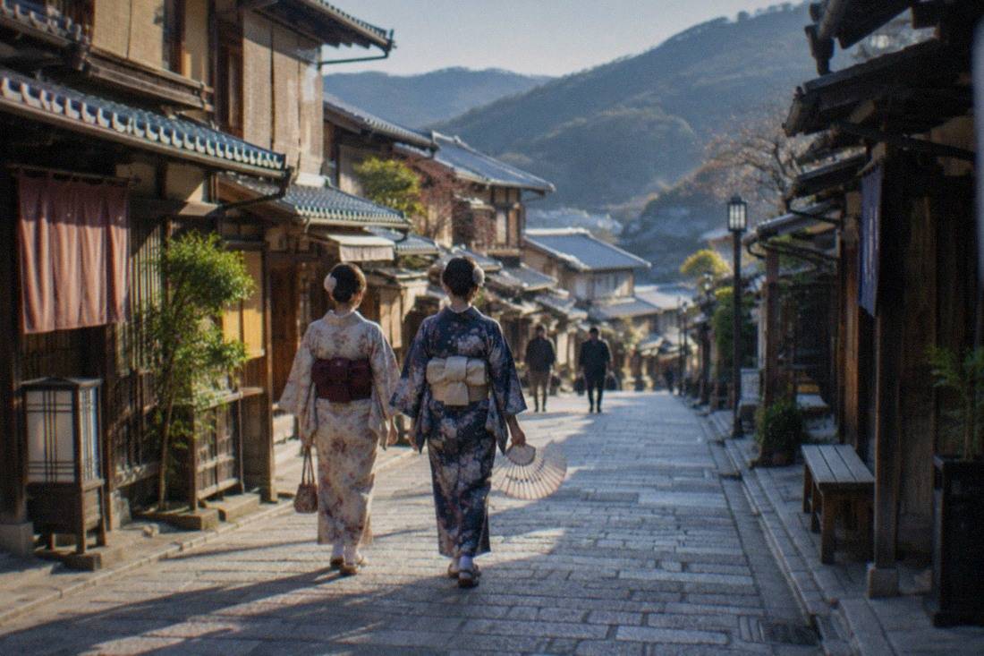 Kimono Rental, Hairstyling Included, Kyoto